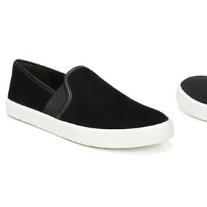 Vince Black Slip-On Sneakers